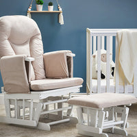 Nursing Glider Chair & Footstool Set – Sand