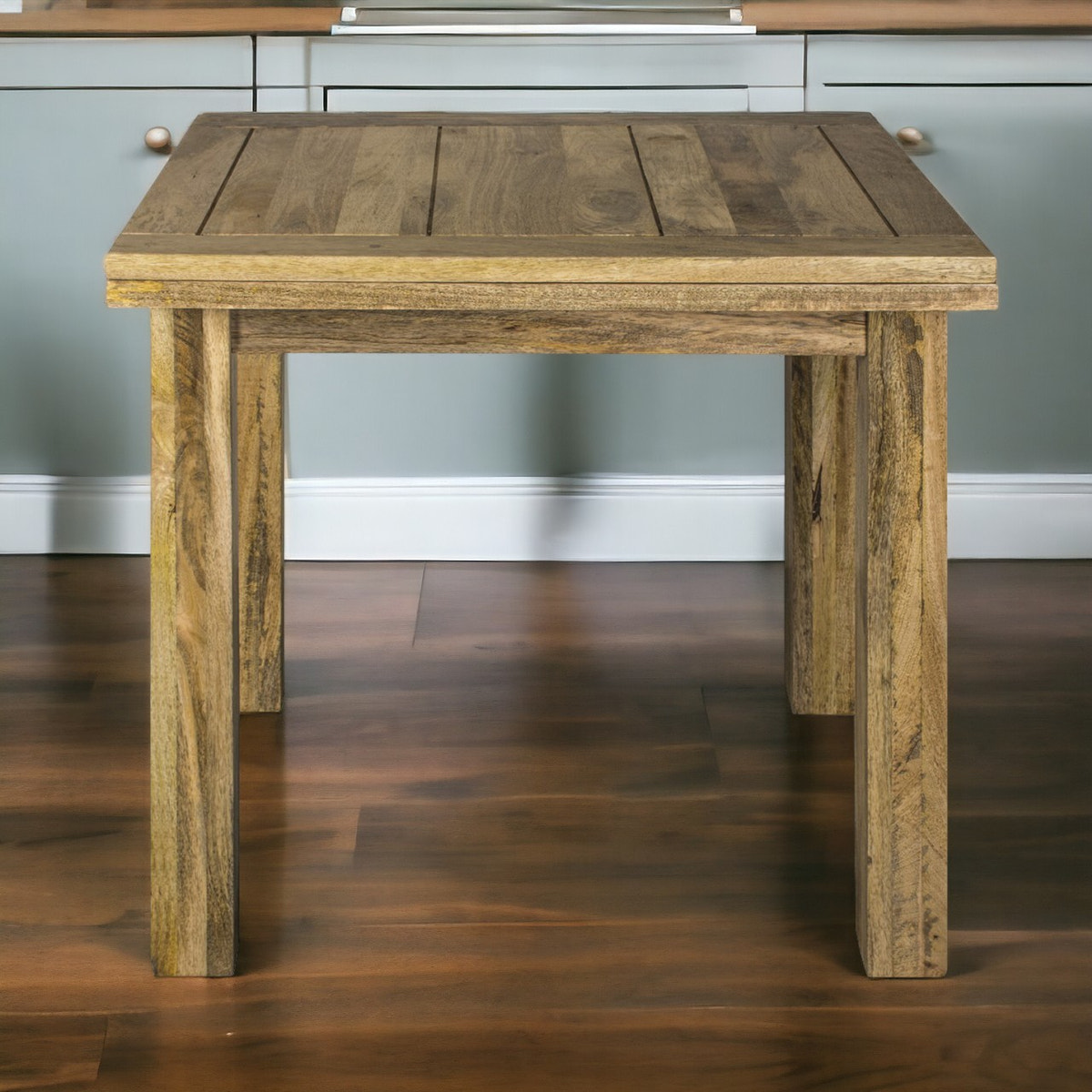 Granary Butterfly Dining Table | Distressed Oak Solid Mango Wood