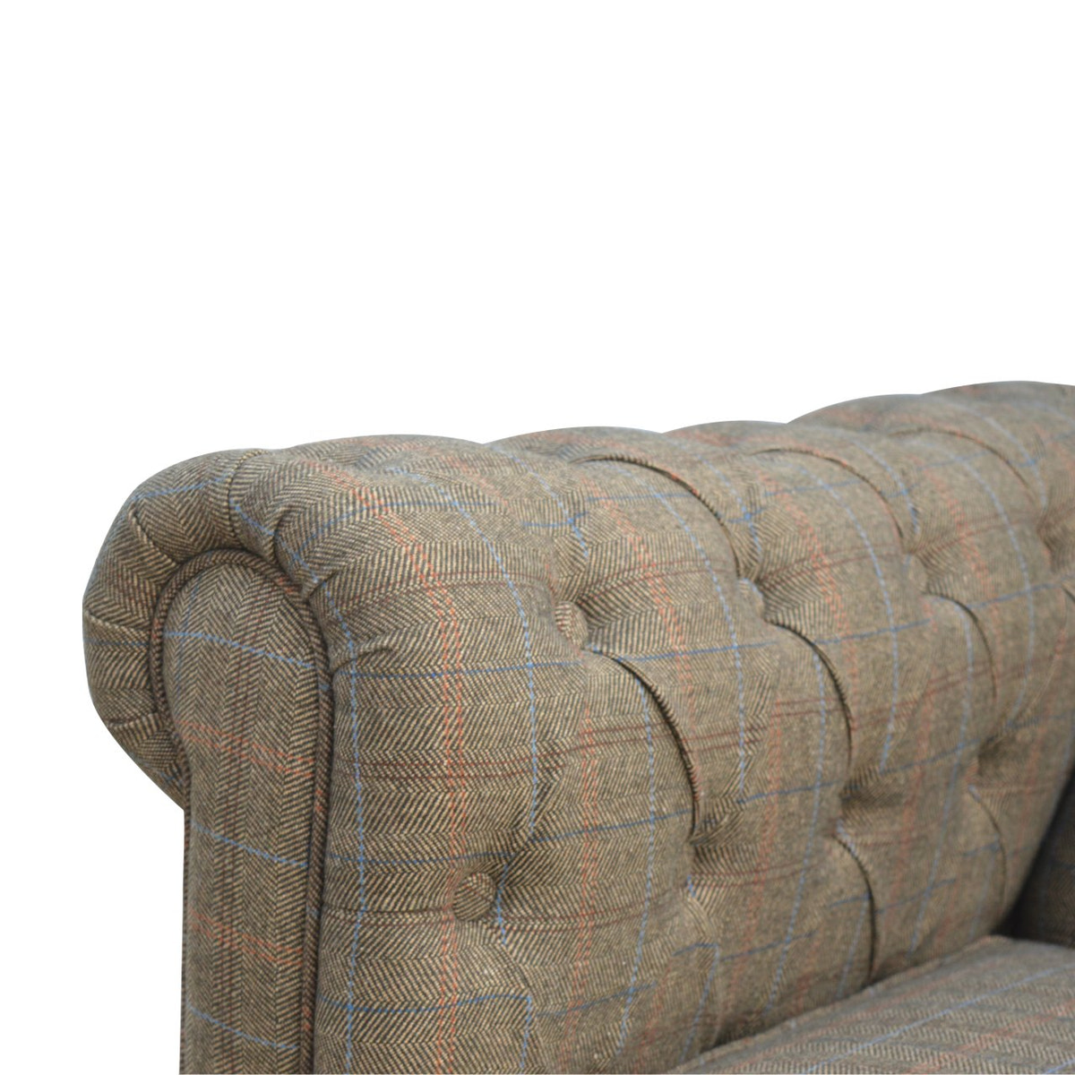 Multi Tweed 3 Seat Chesterfield Chest of Drawers