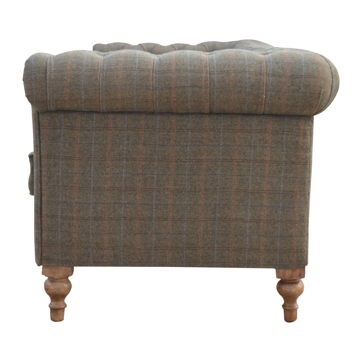 Multi Tweed 3 Seat Chesterfield Chest of Drawers