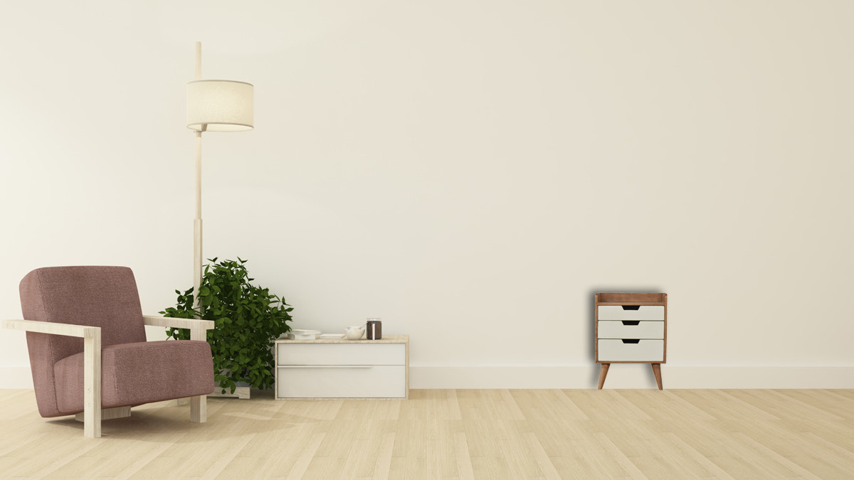 White Painted Bedside Table