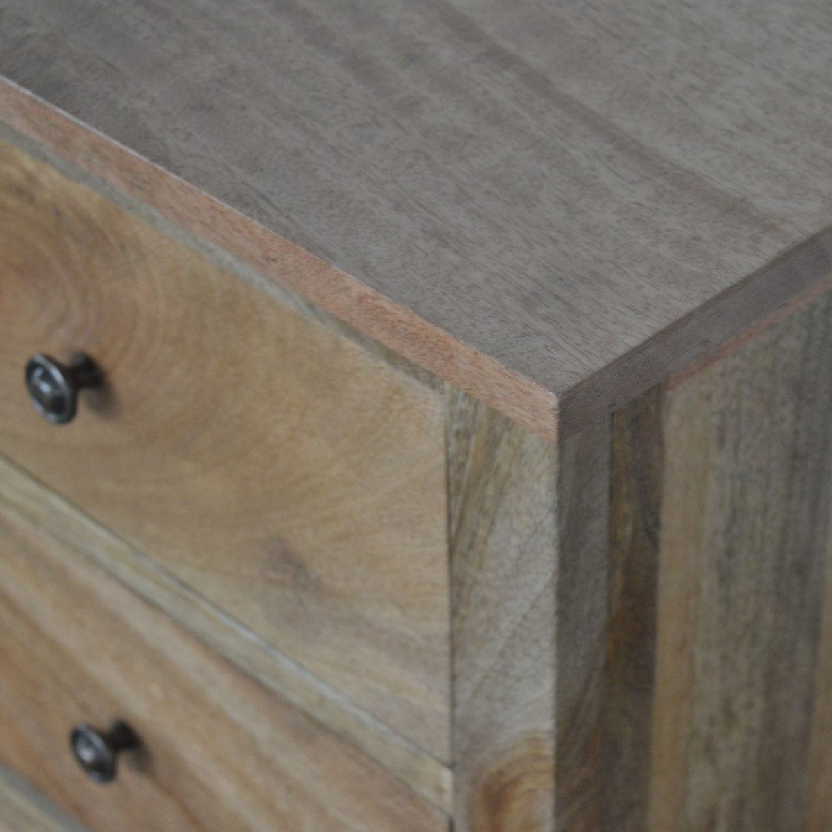 Country Style Bedside Table | Oak-Ish Mango Wood