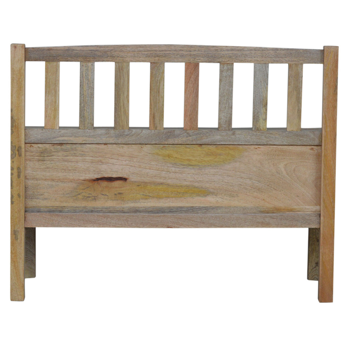 His & Hers Carved Storage Bench | Hand-Carved