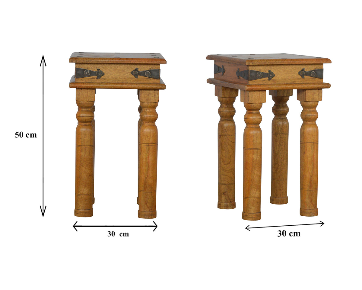 Thakat End Table Accent Piece | Hand-Carved