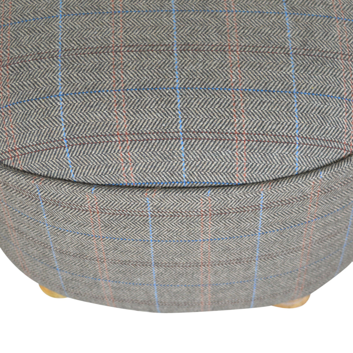 Oval Multi Tweed Foot Footstool