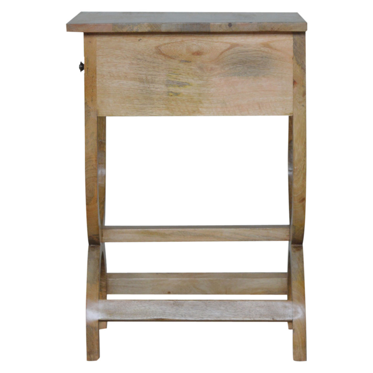 Oak-ish Serpentine Bedside Table