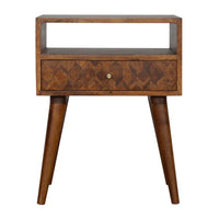 Assorted Open Chestnut Bedside Table
