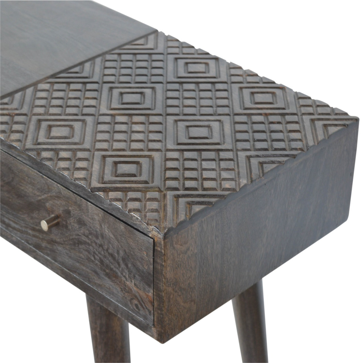 Ash Black 3-Drawer Console Table