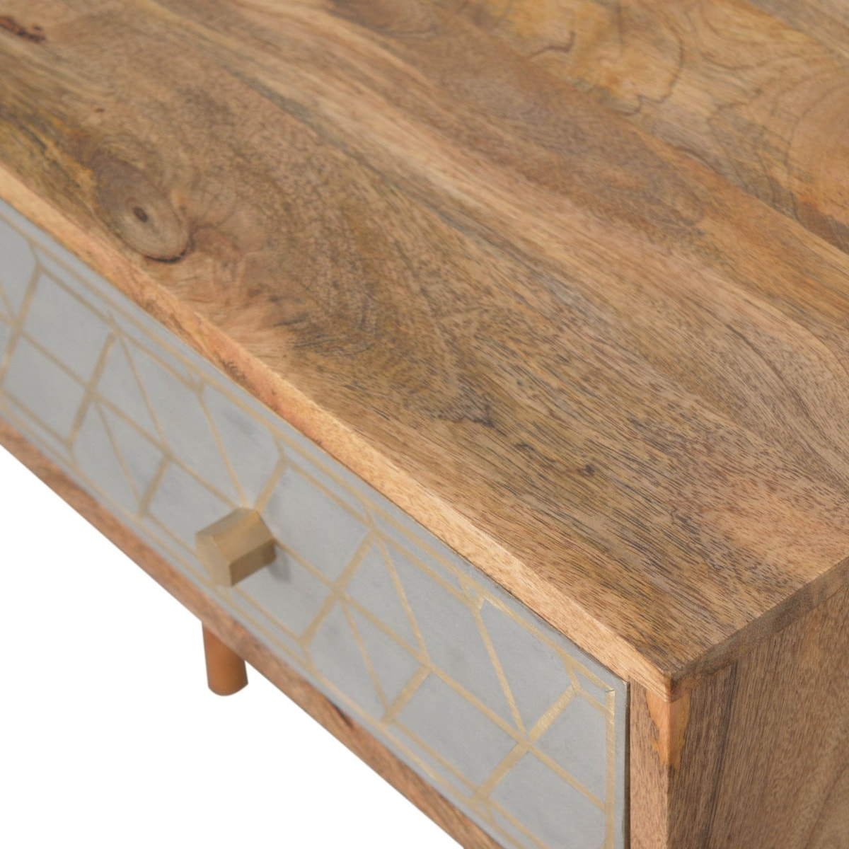 Dice Console Table | Oak Mango Wood