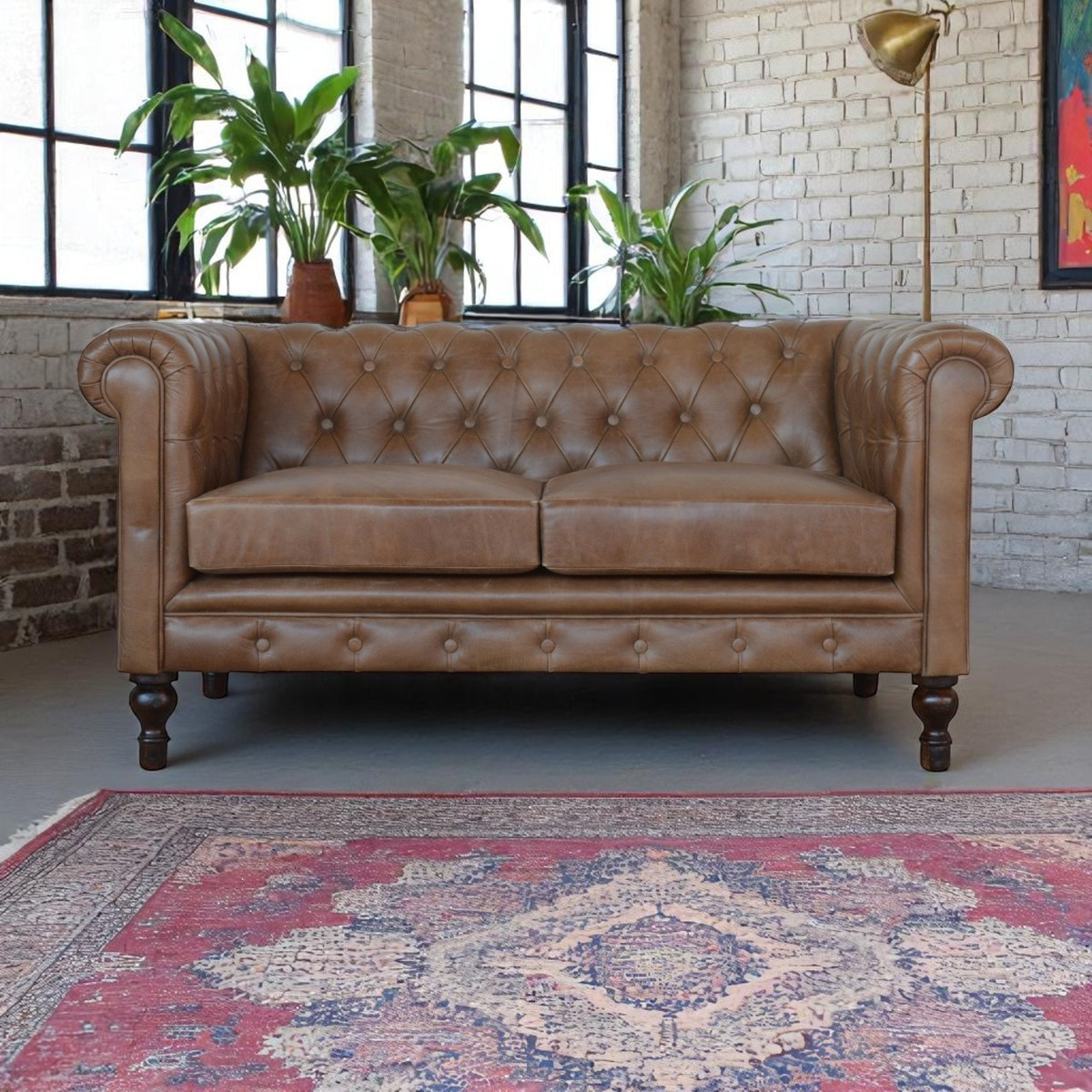 Buffalo Leather Chesterfield Chest of Drawers
