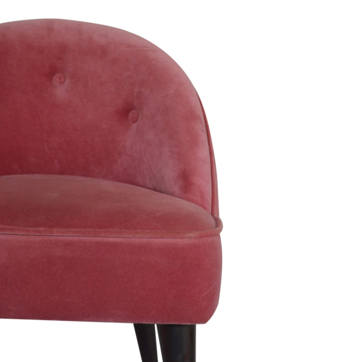 Pink Velvet Deep Button Chair