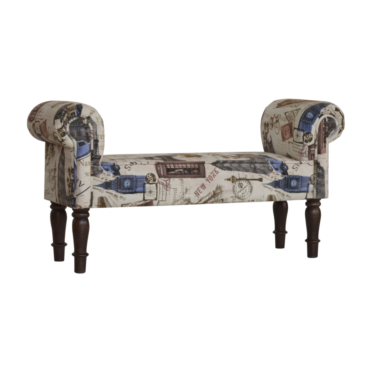 City Printed Bedroom Bench