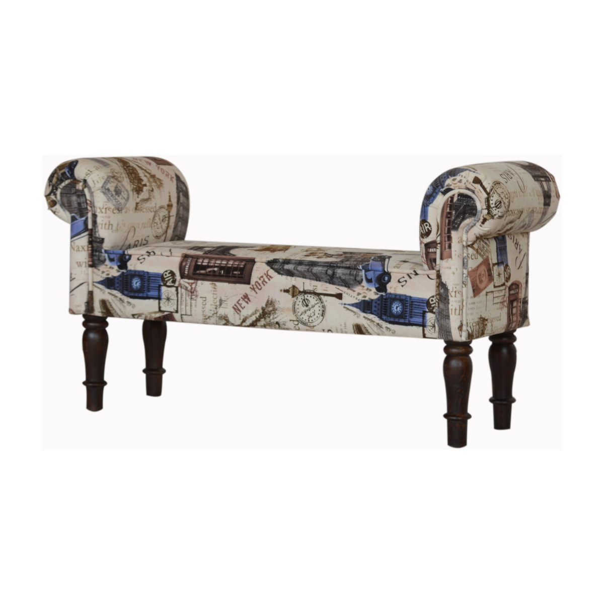 City Printed Bedroom Bench