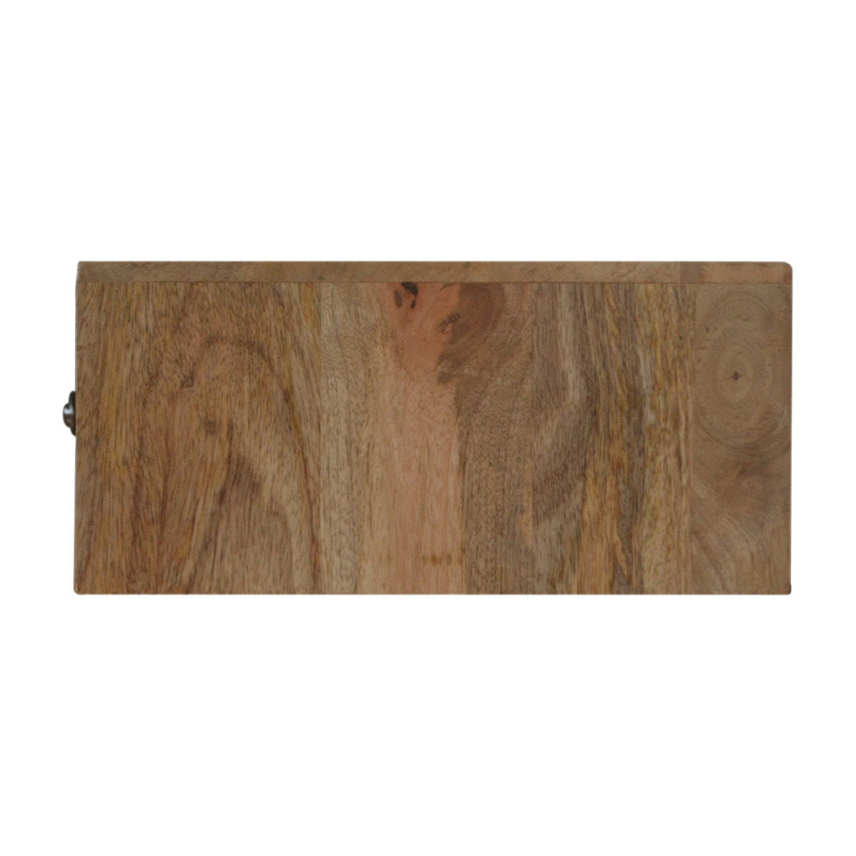 Floating Line Carved Bedside Table | Oak-Ish Solid Mango Wood Wall-Mounted