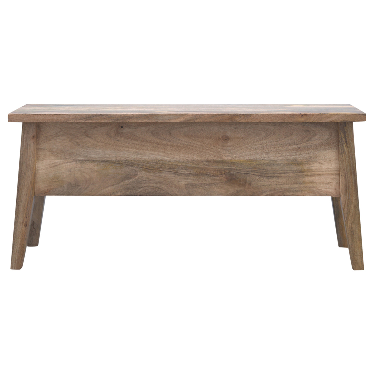 Solid Wood Lid Up Storage Bench | Oak Mango Wood Hidden Storage