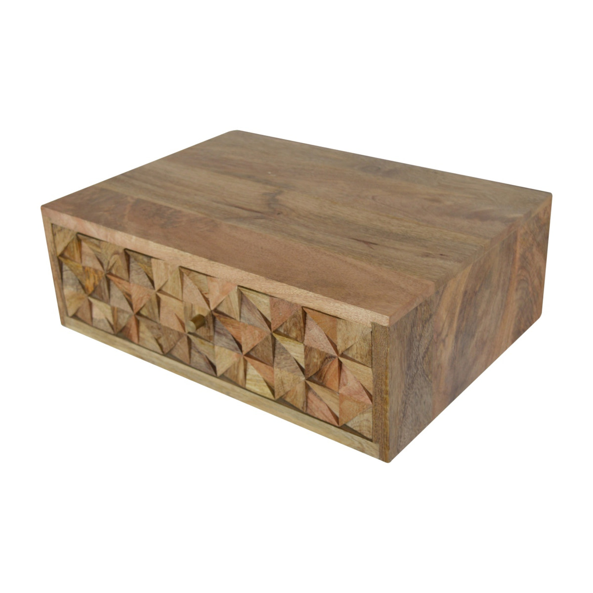 Floating Diamond Carve Bedside Table