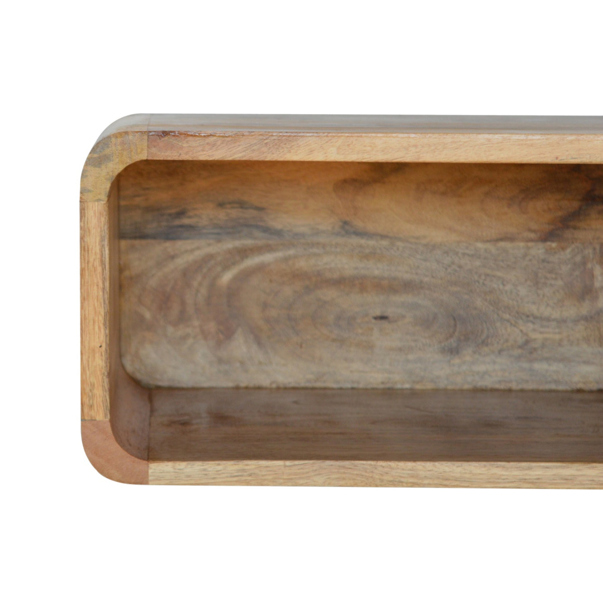 Wall Mounted Open Bedside Table | Oak Solid Mango Wood Wall-Mounted
