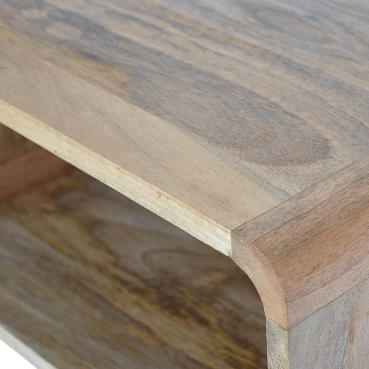 Wall Mounted Open Bedside Table | Oak Solid Mango Wood Wall-Mounted