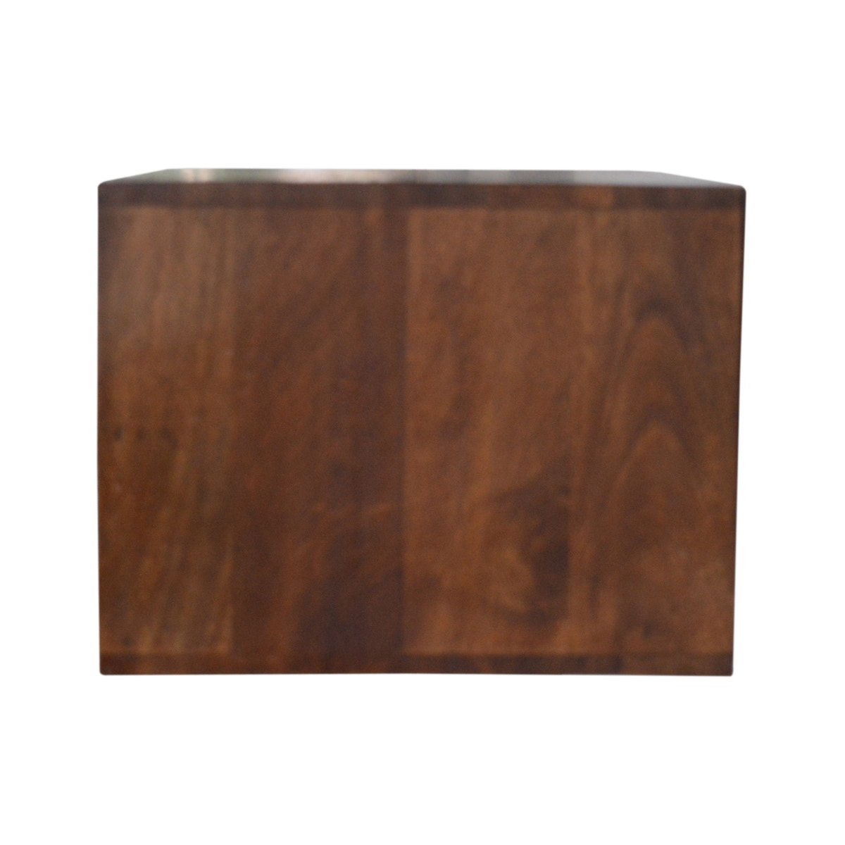 Floating Brass Handle Bedside Table | Chestnut Solid Mango Wood