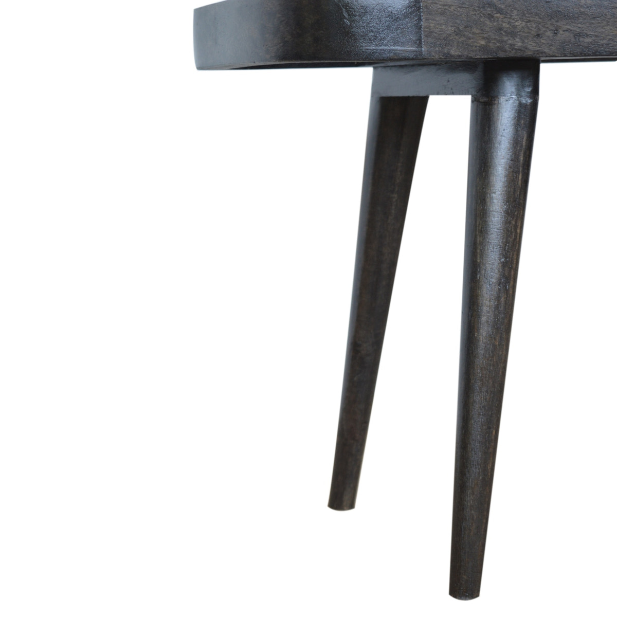 Larissa Carbon Black Bench | Rattan