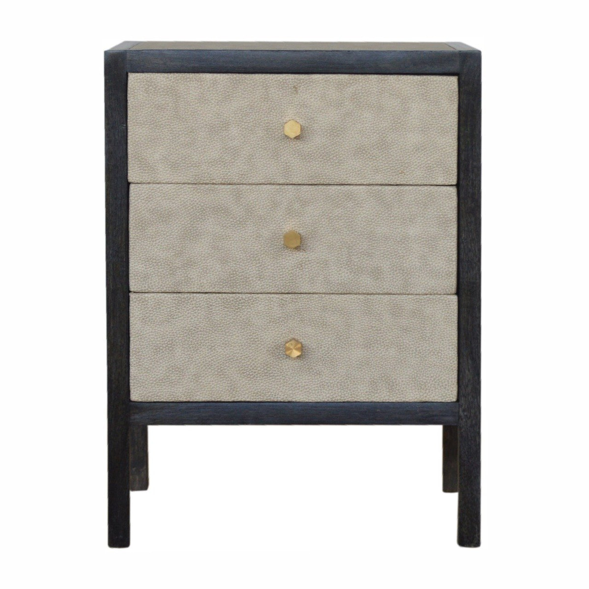 Faux Leather Bedside Table