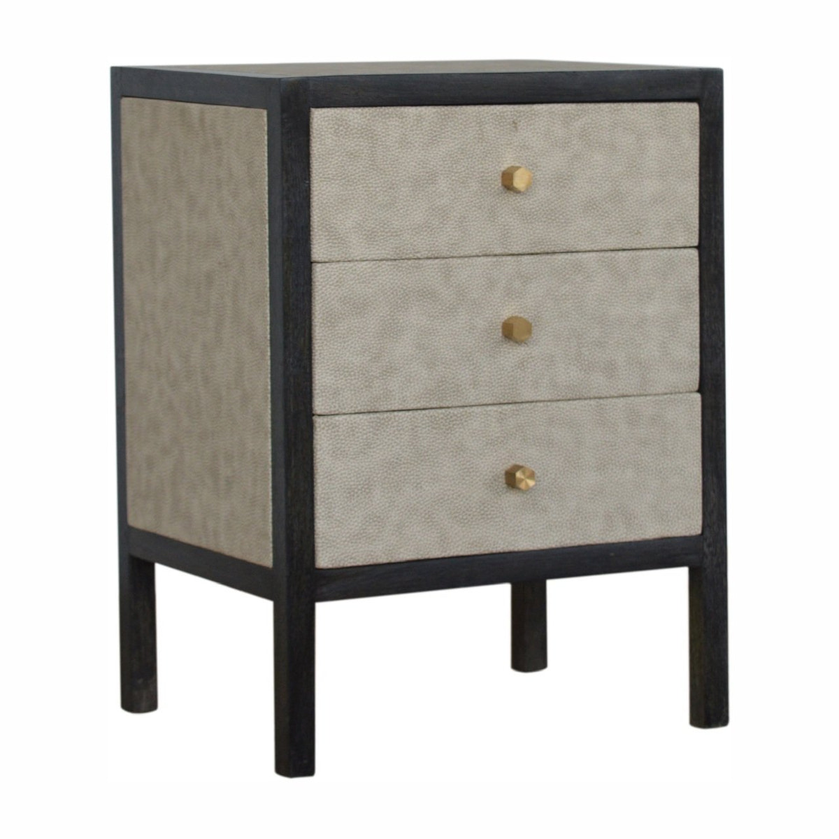 Faux Leather Bedside Table