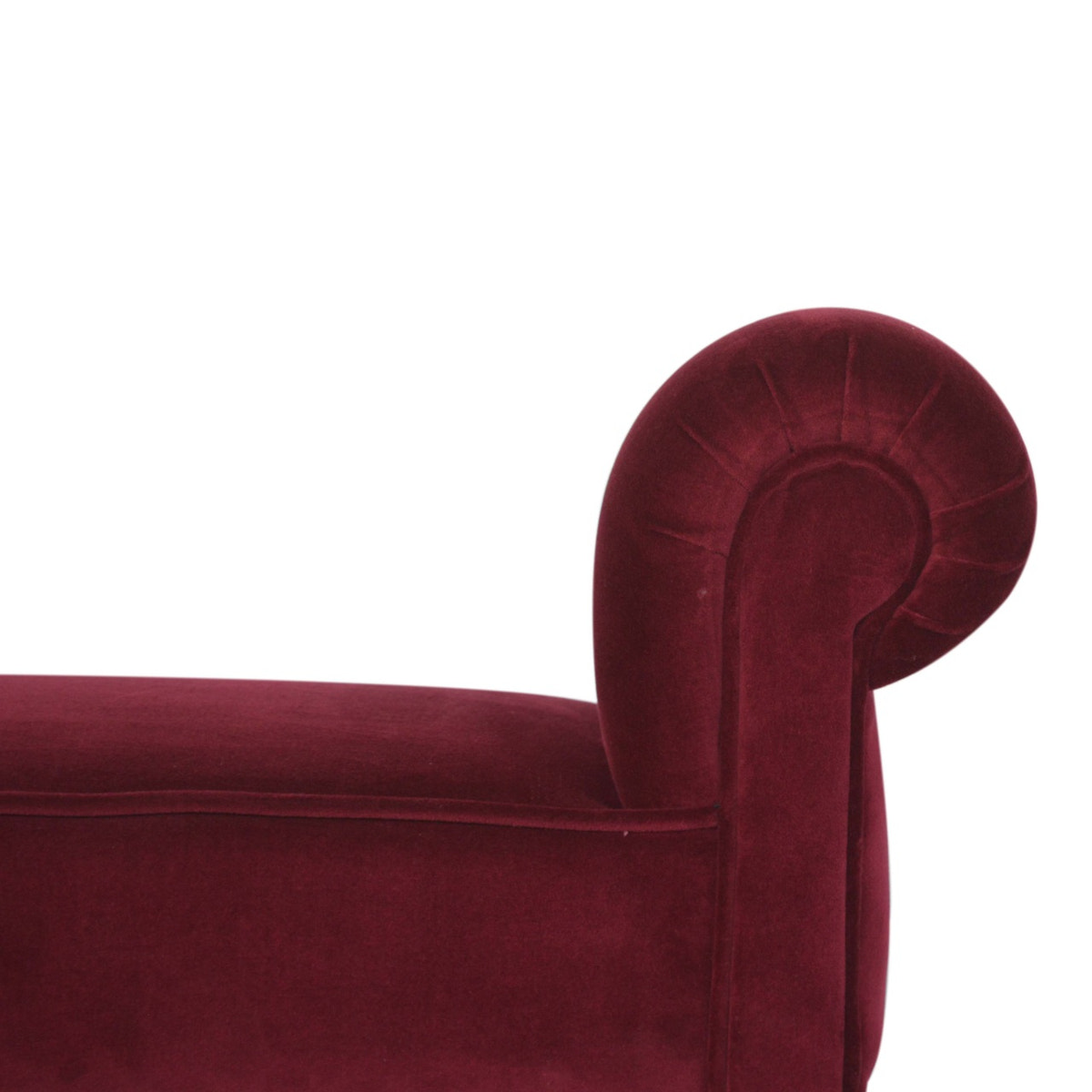 Wine Red Velvet Bench | Cotton Velvet