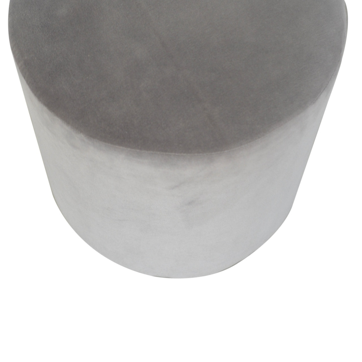 Grey Velvet Wooden Footstool | Cotton Velvet