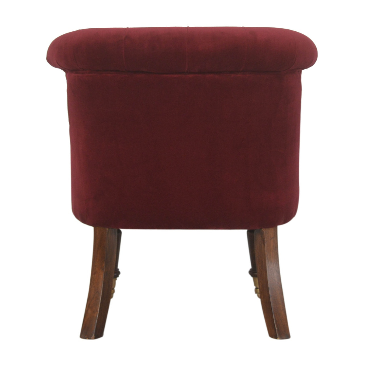 Wine Red Velvet Accent Chair | Oak-Ish