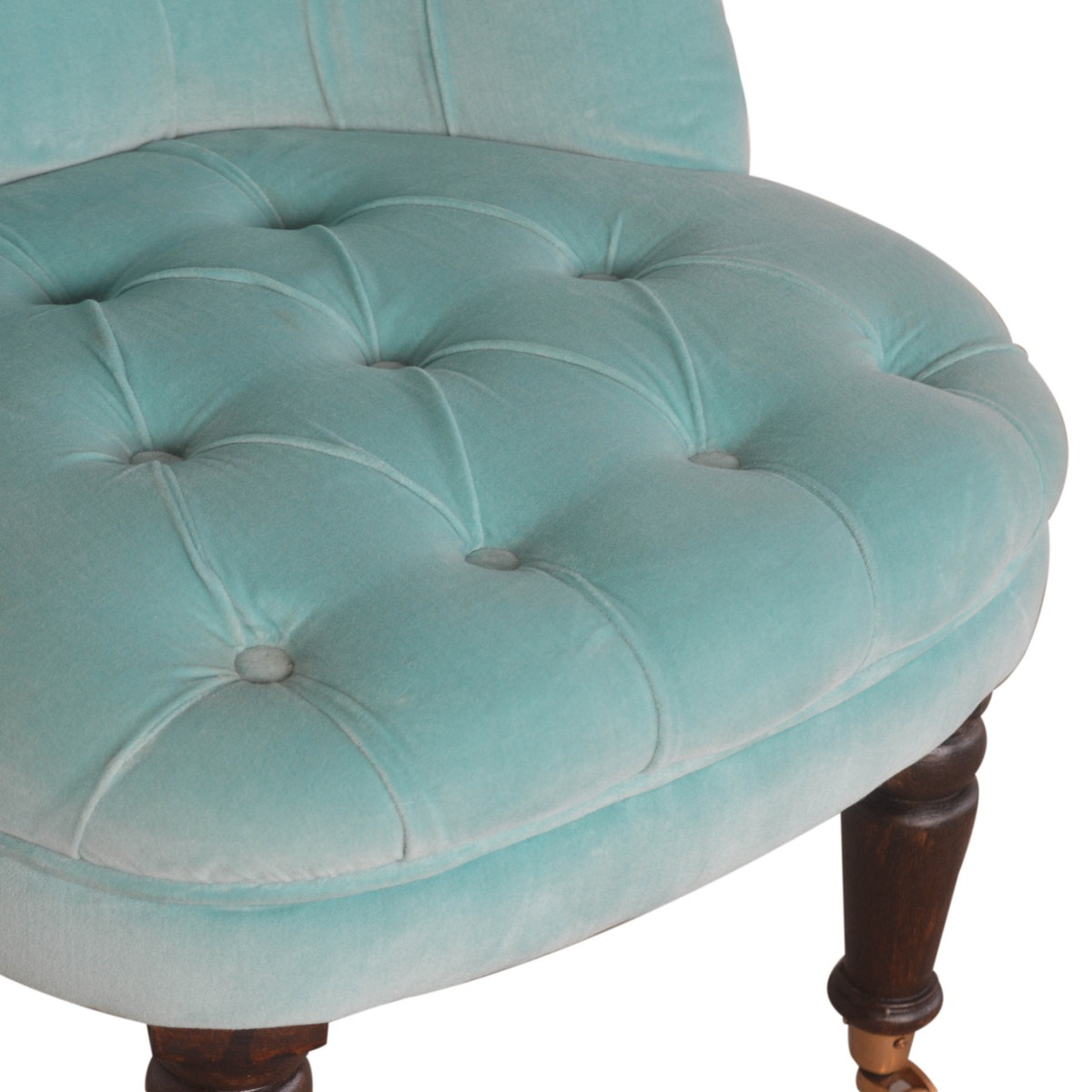 Turquoise Velvet Accent Chair | Cotton Velvet