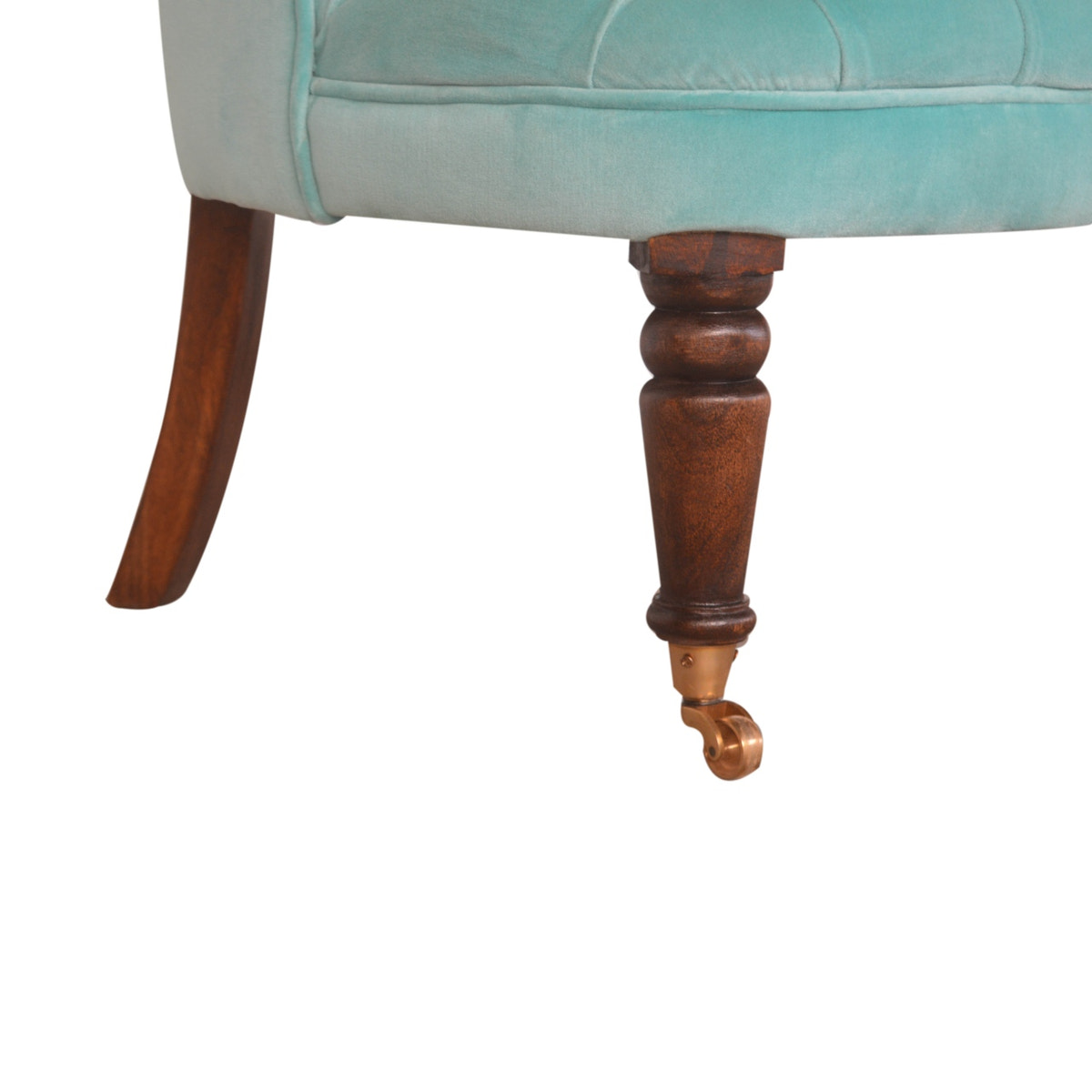 Turquoise Velvet Accent Chair | Cotton Velvet