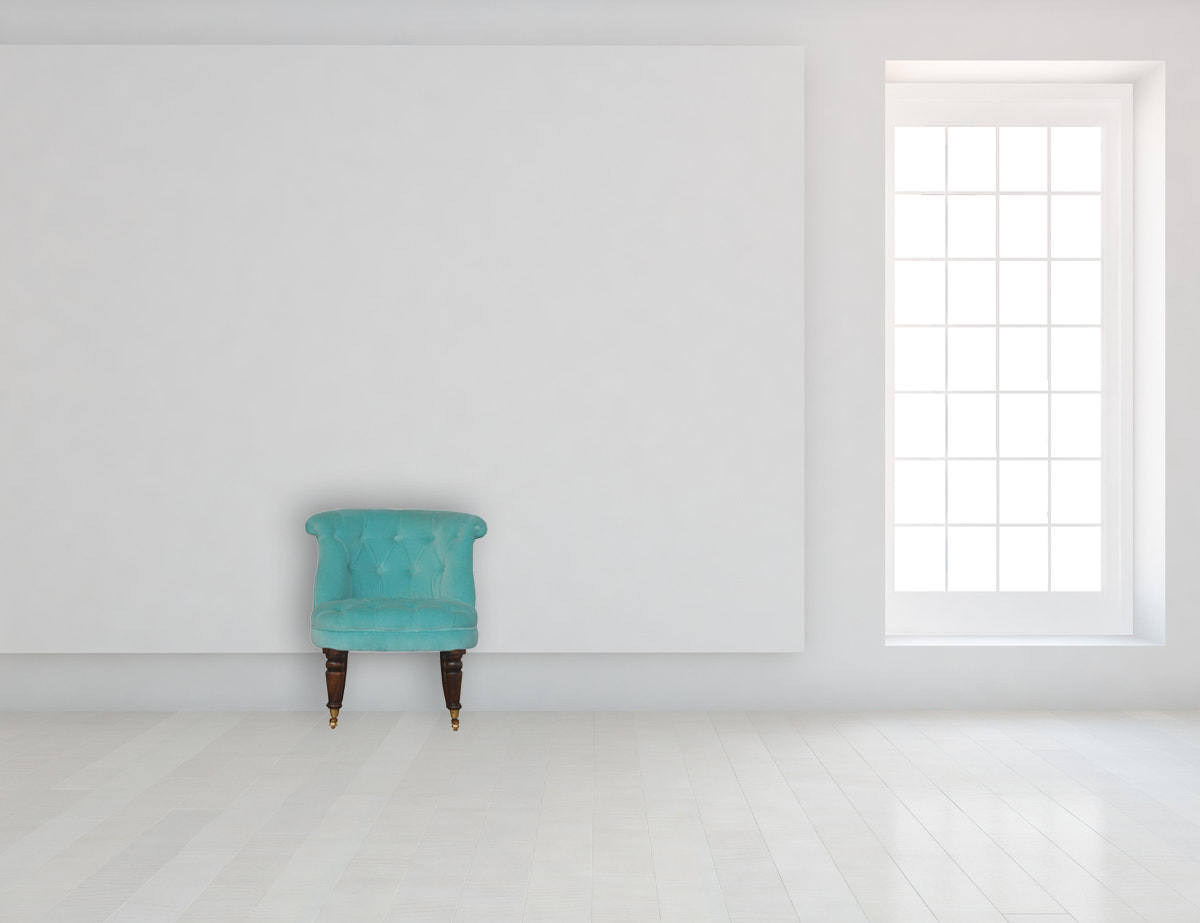 Turquoise Velvet Accent Chair | Cotton Velvet