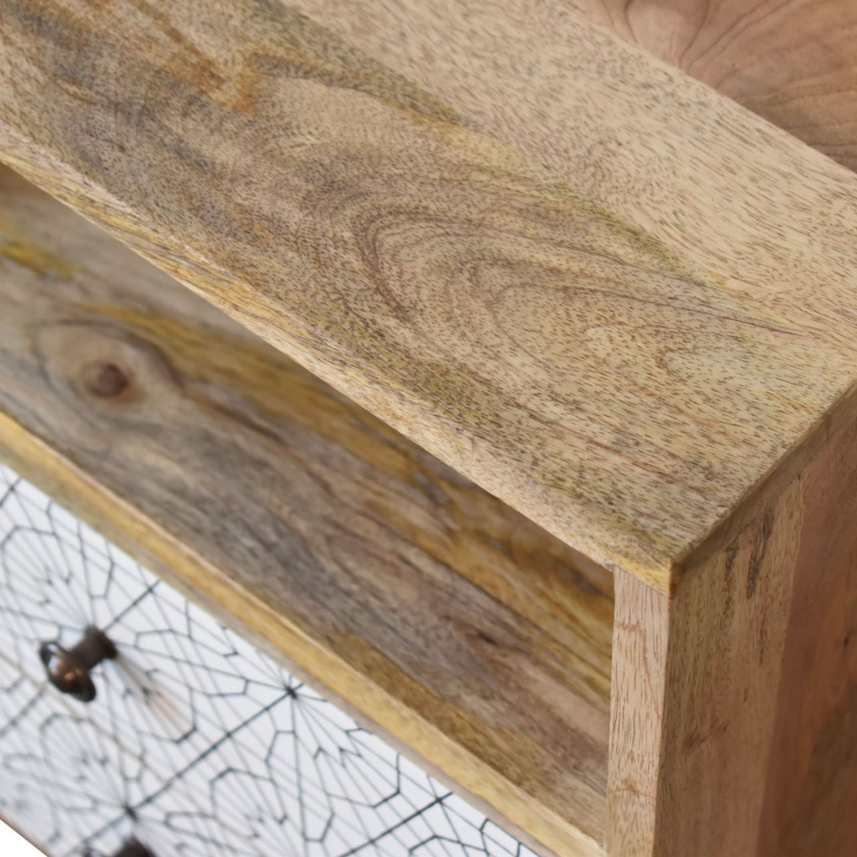 Sendai Bedside Table | Oak Solid Mango Wood