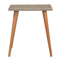 Checkered End Table Accent Piece