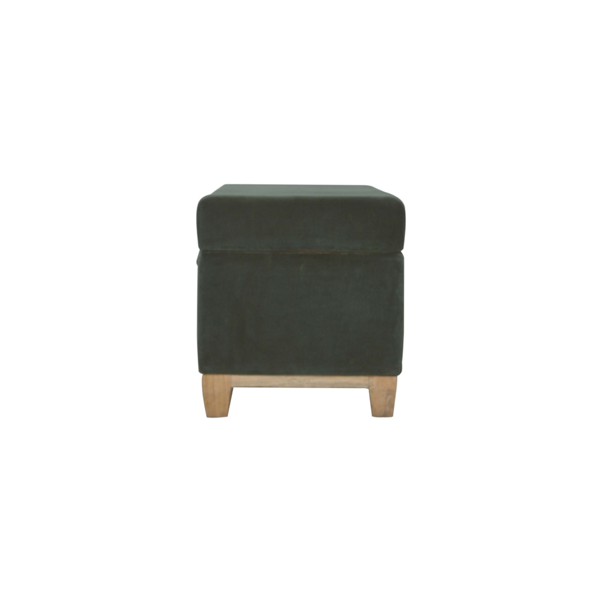 Emerald Cotton Velvet Storage Box Storage Bench | Hidden Storage