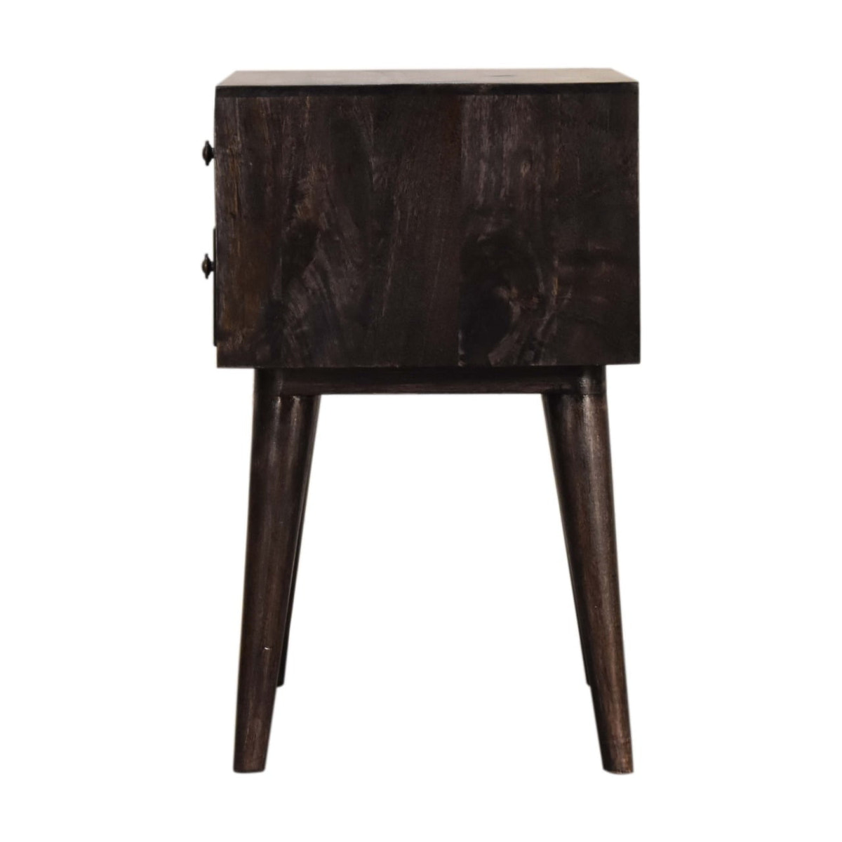 Ash Black Modern Solid Wood Bedside Table
