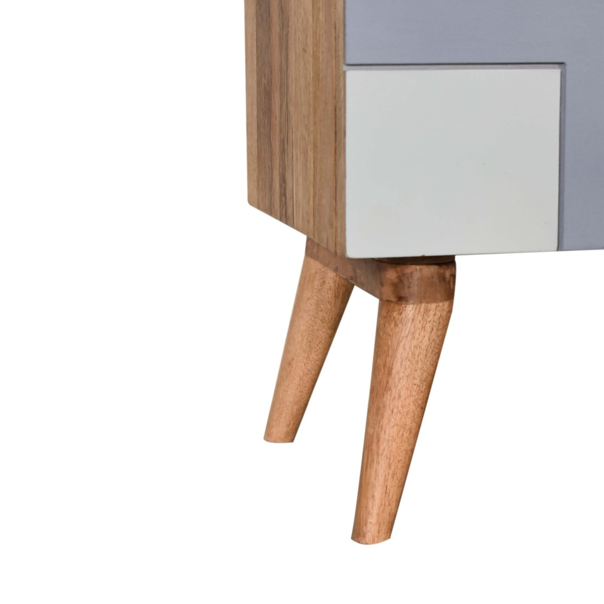 Quebec Blue Bedside Table | Hand-Painted Solid Mango Wood