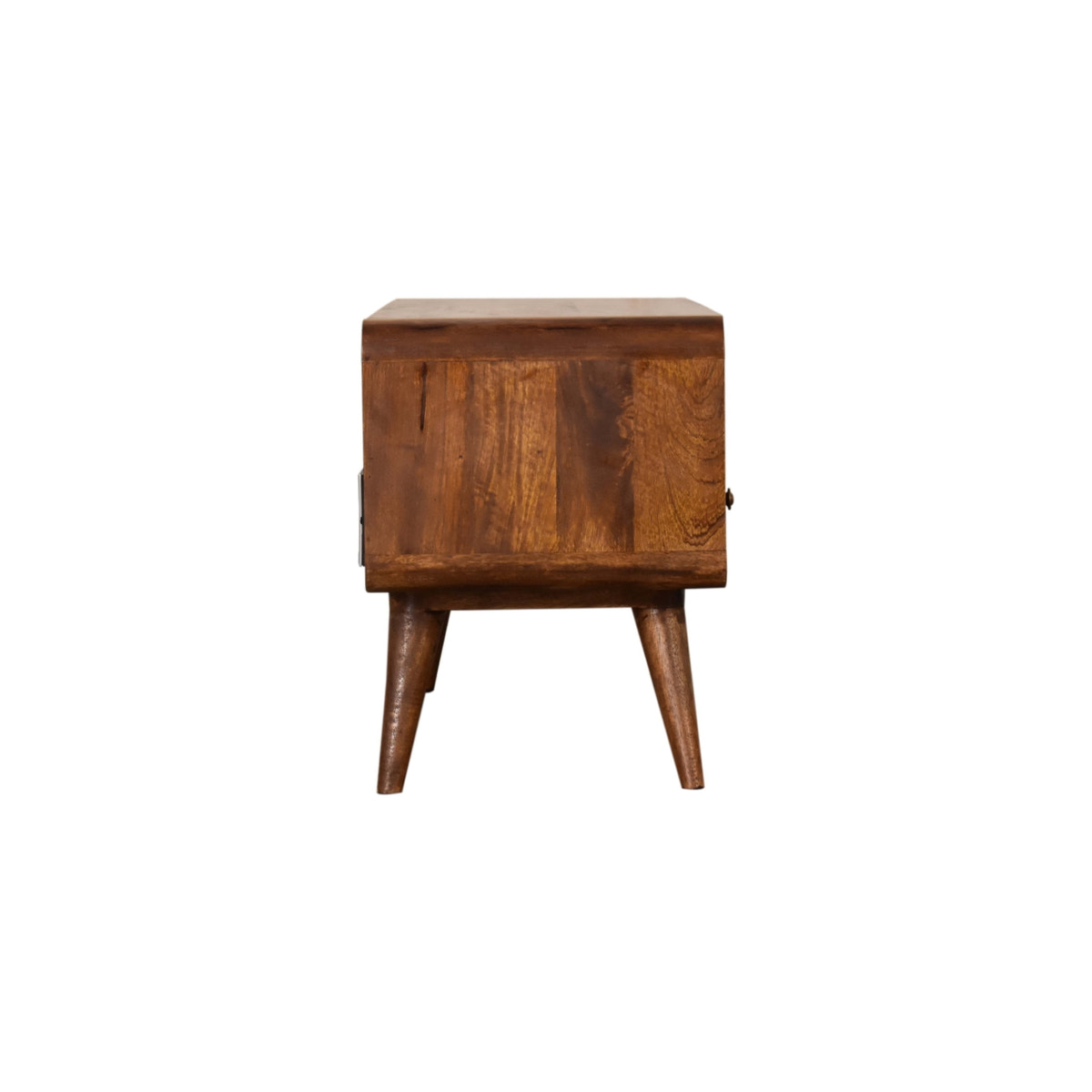 Curve Chestnut Cable TV Unit Chest of Drawers