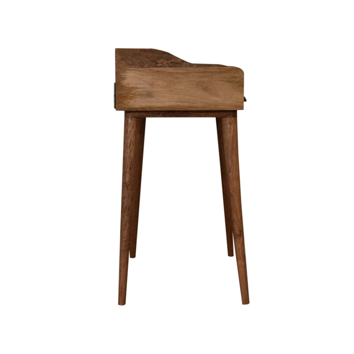 Gallery Back Cable Writing Desk | Oak Solid Mango Wood