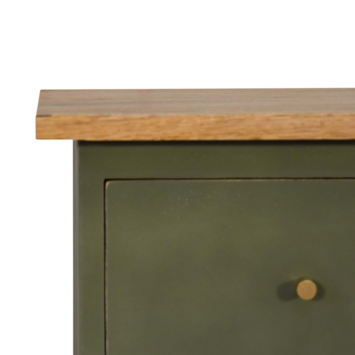 Olive Hand Painted Bedside Table
