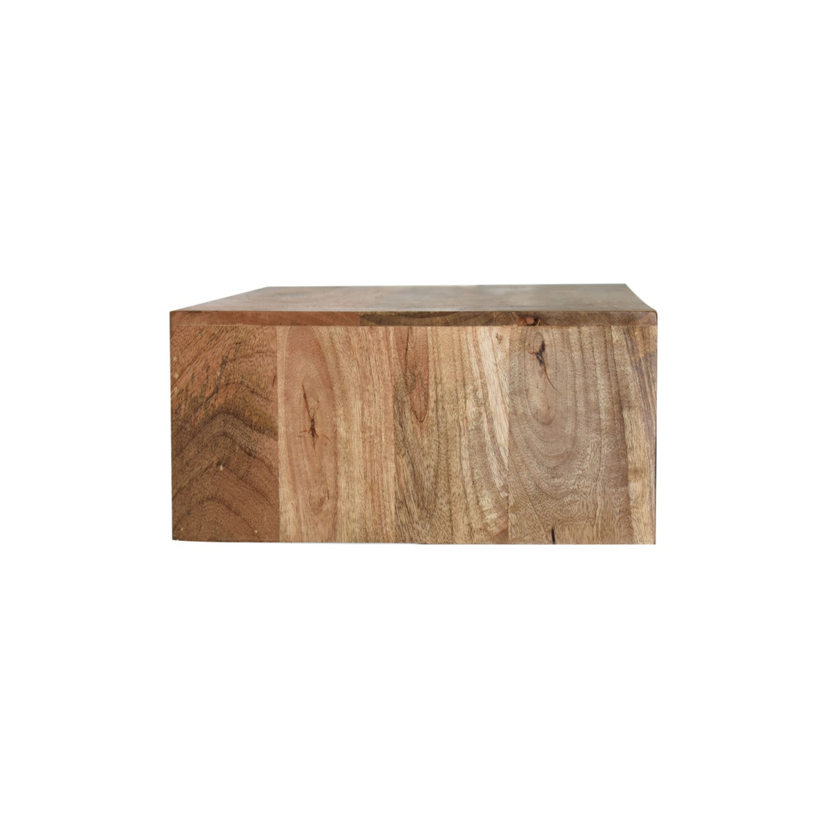 Floating Honeycomb Brass Bedside Table | Oak Mango Wood