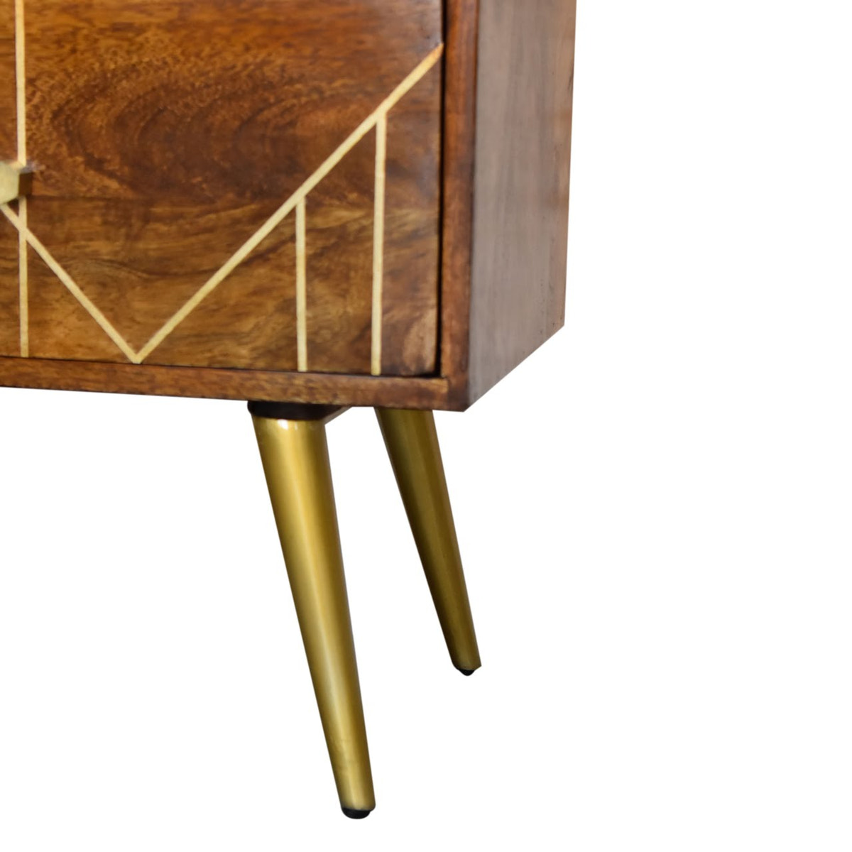 Chestnut Inlay Abstract Sideboard Chest of Drawers