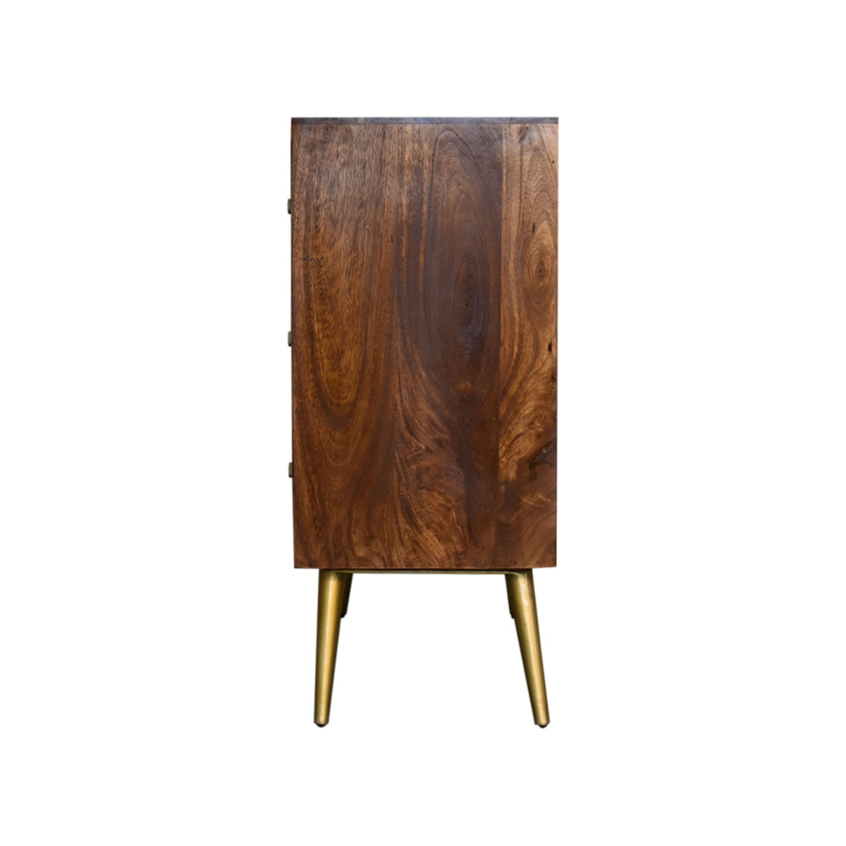 Chestnut Inlay Abstract Sideboard Chest of Drawers