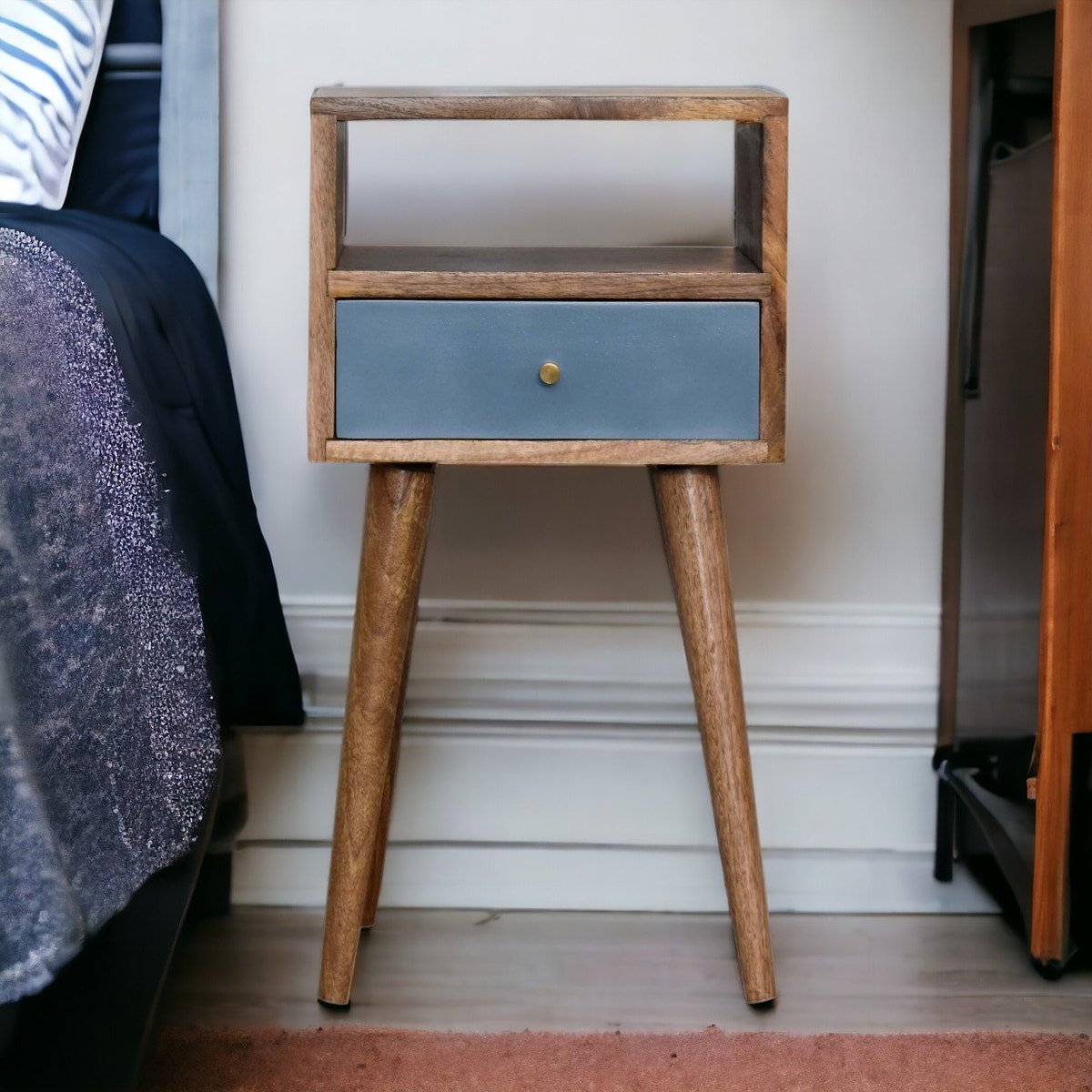 Mini Blue Hand Painted nightstand
