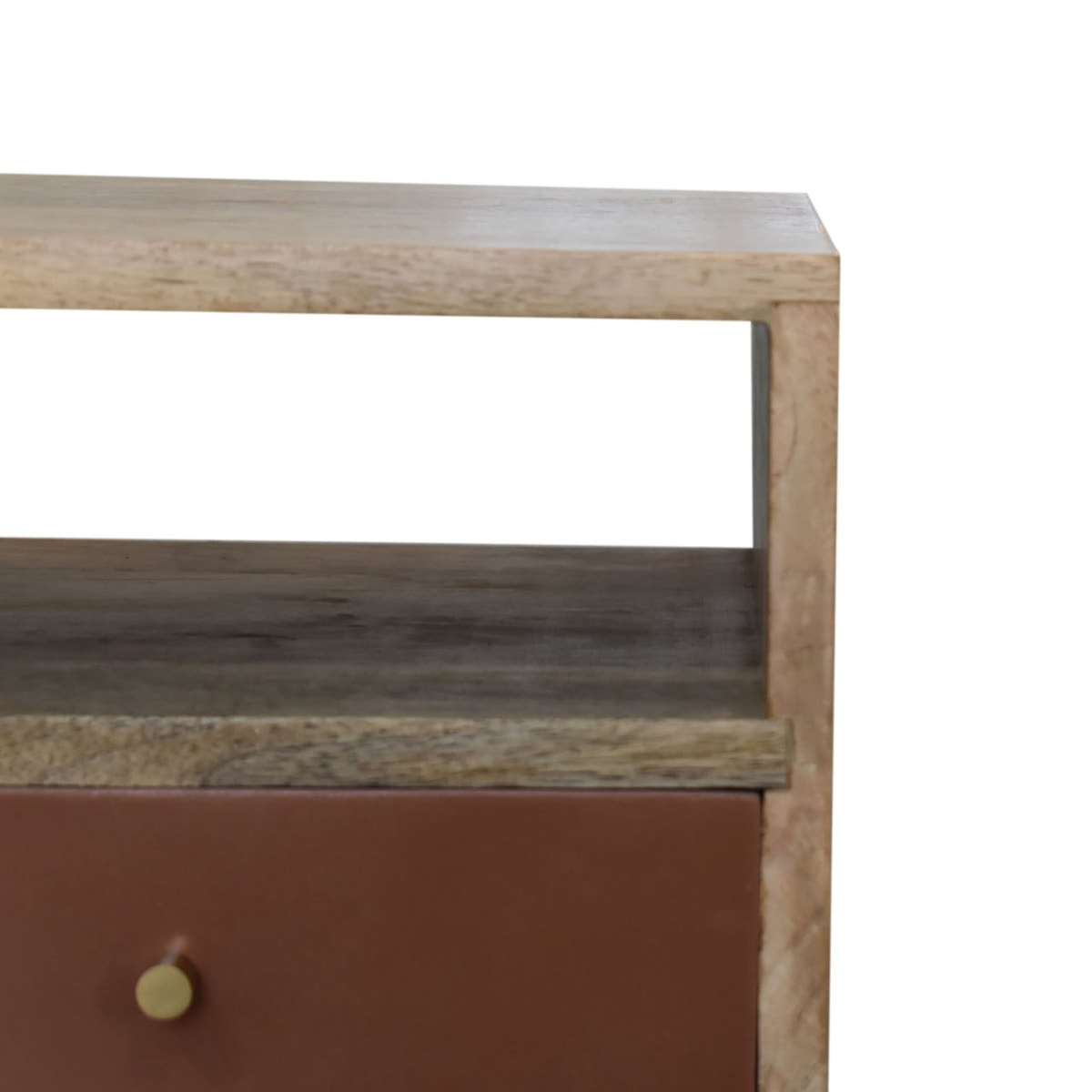 Mini Brick Red Hand Painted Bedside Table