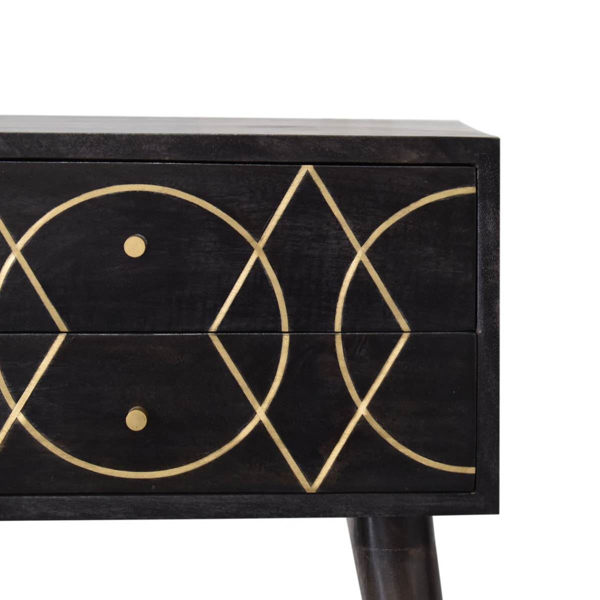 Oslo Bedside Table | Black Mango Wood