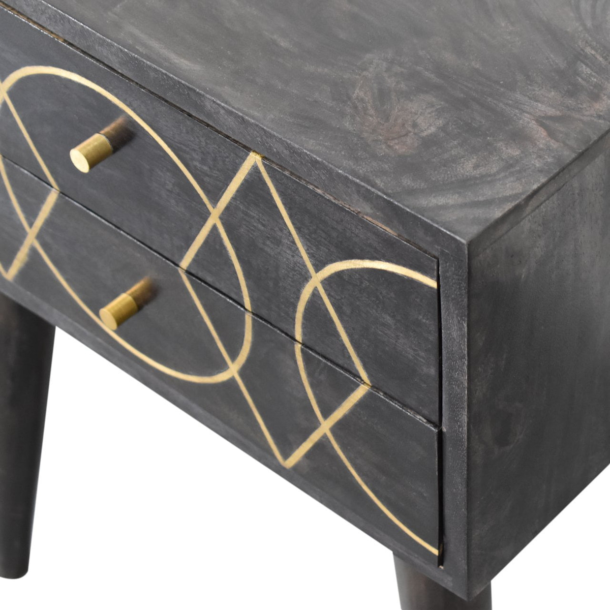 Oslo Bedside Table | Black Mango Wood