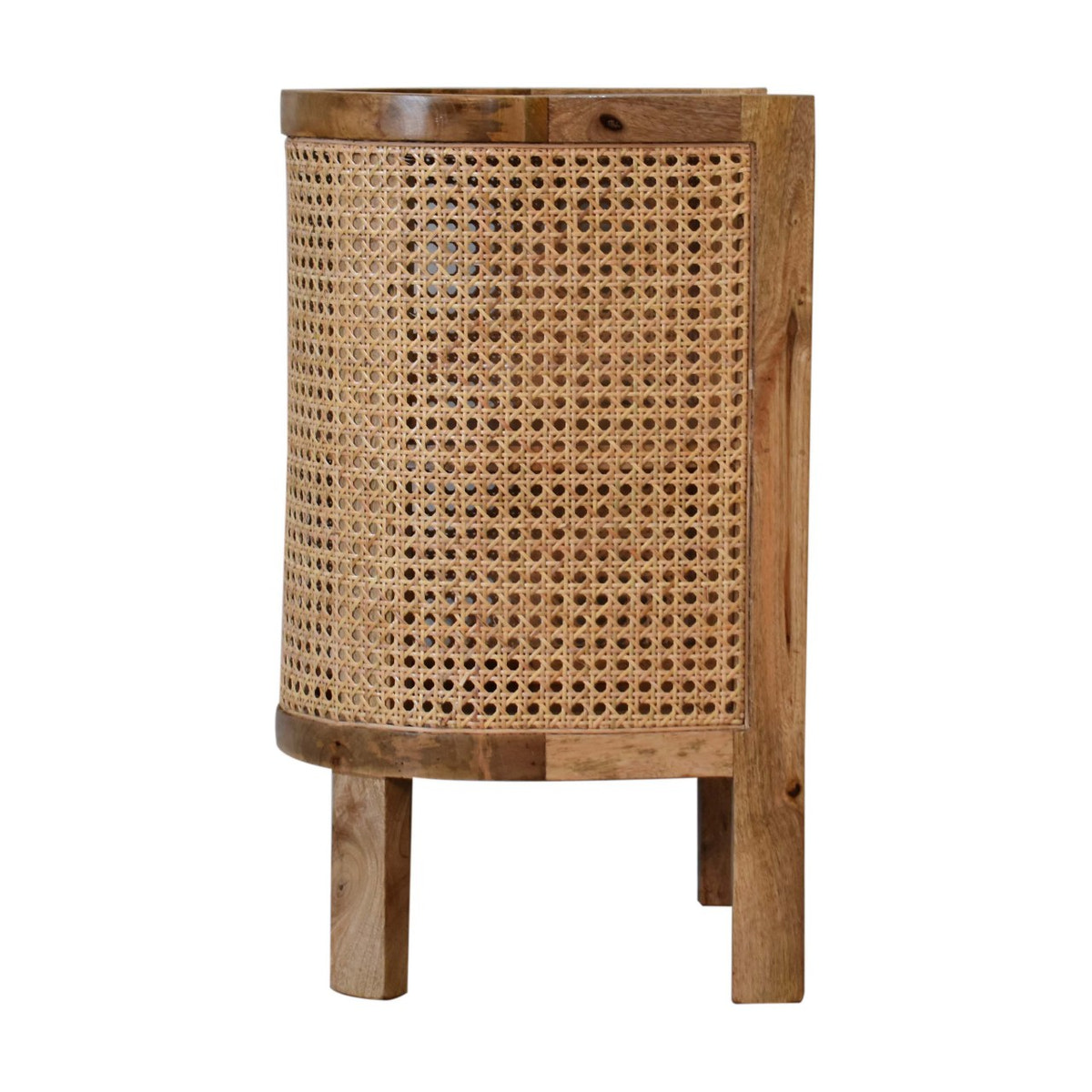 Larissa Open Mini Bedside Table | Oak-Ish Mango Wood Open Shelf