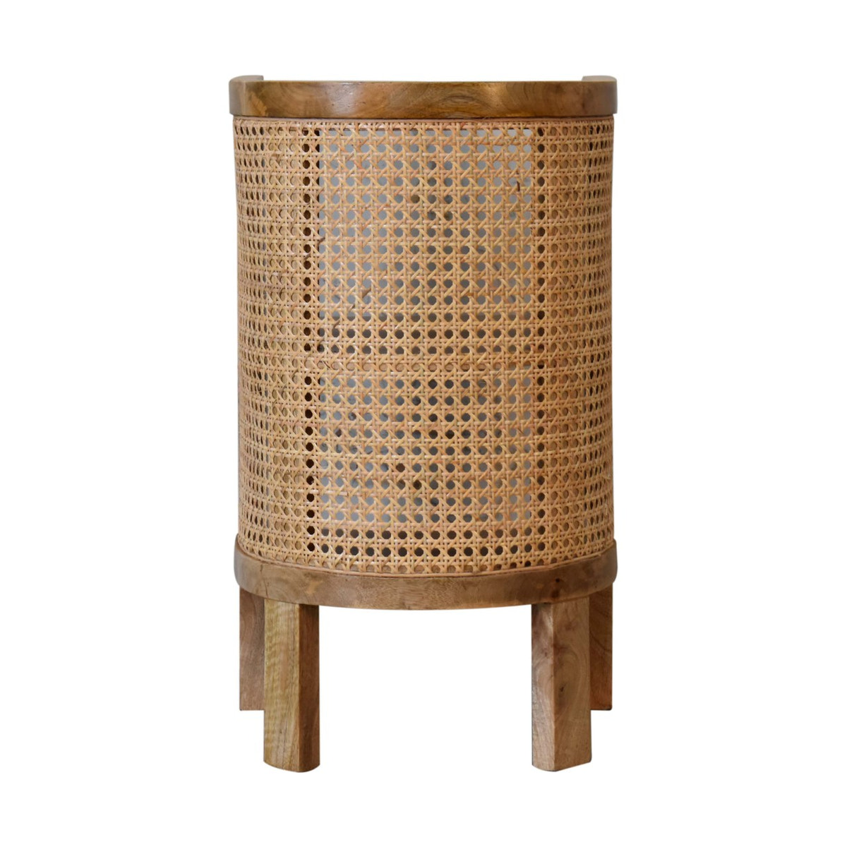 Larissa Open Mini Bedside Table | Oak-Ish Mango Wood Open Shelf