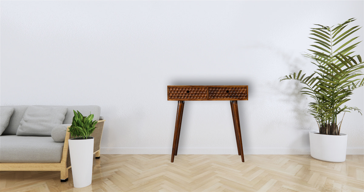 Torun Console Table | Chestnut Solid Mango Wood